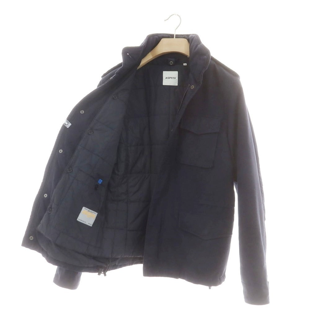 【中古】アスペジ ASPESI コットンナイロン M-65 中綿 ミリタリージャケット ネイビー【 M 】【 状態ランクC 】【 メンズ 】