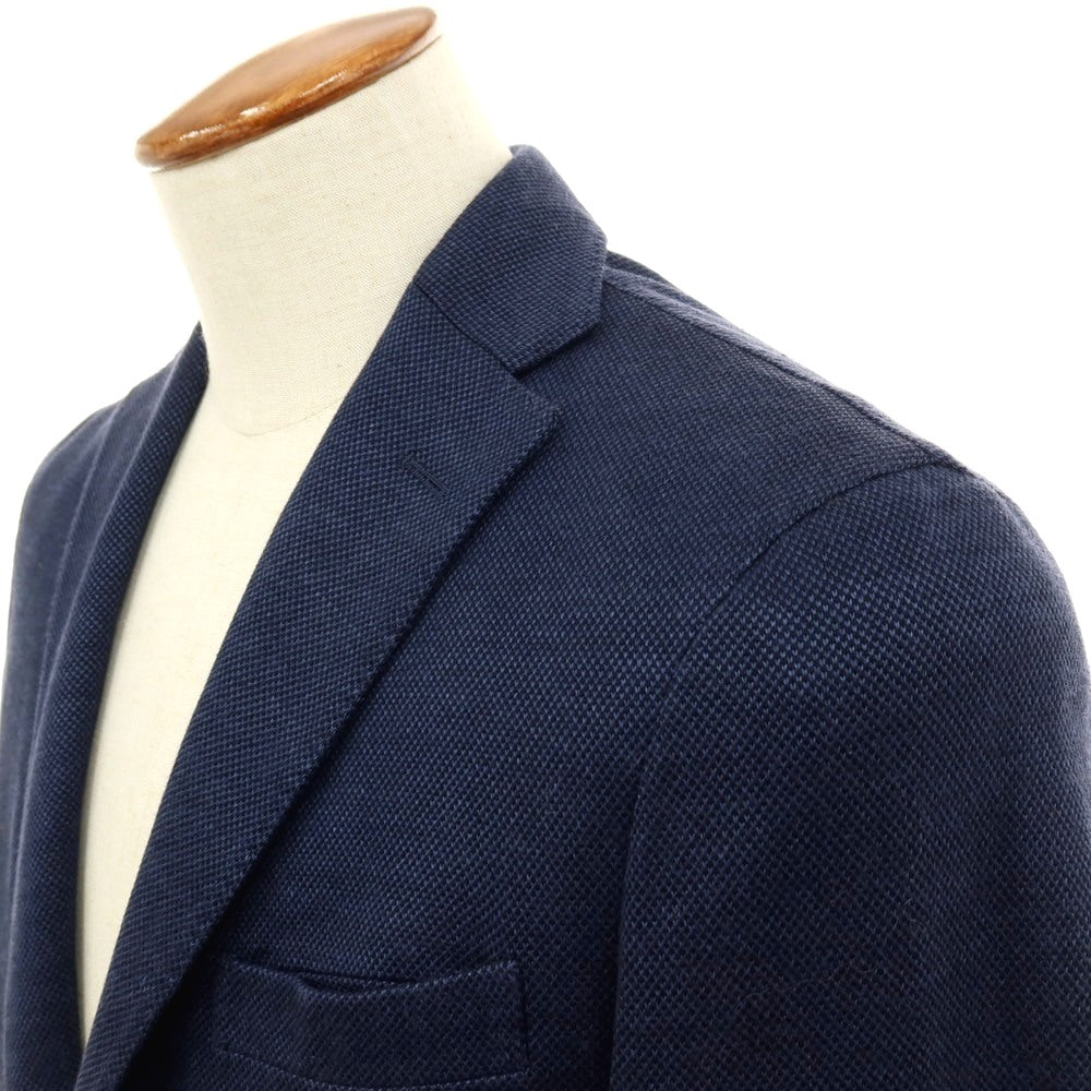 【中古】ボリオリ BOGLIOLI DOVER リネンコットン 3B テーラードジャケット ネイビー【サイズ46】【 状態ランクB 】【 メンズ 】