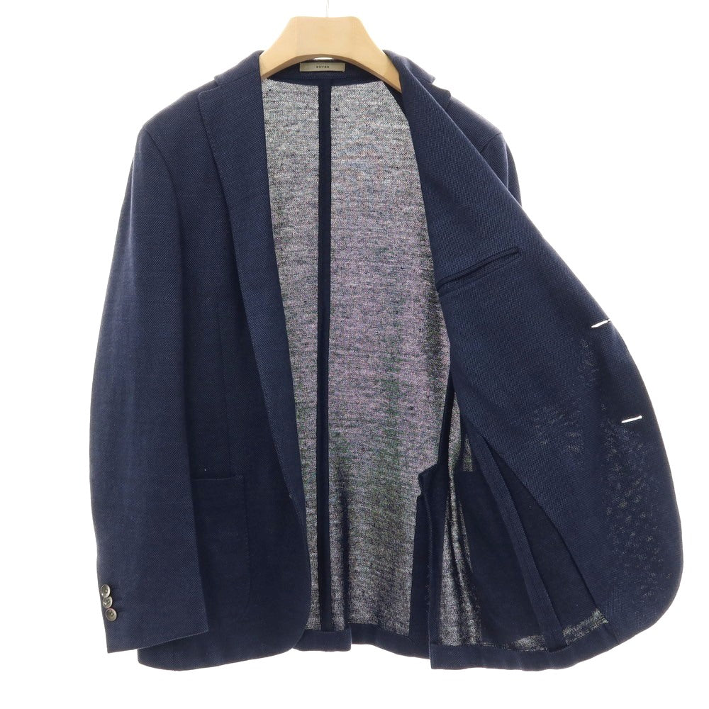 【中古】ボリオリ BOGLIOLI DOVER リネンコットン 3B テーラードジャケット ネイビー【サイズ46】【 状態ランクB 】【 メンズ 】