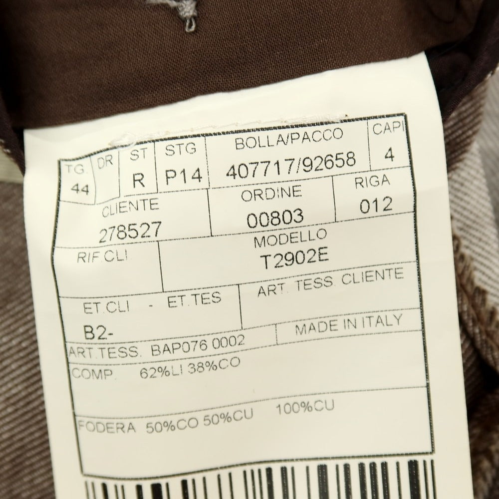 【中古】ボリオリ BOGLIOLI DOVER リネンコットン 3B テーラードジャケット アッシュブラウン系【サイズ44】【 状態ランクC 】【 メンズ 】