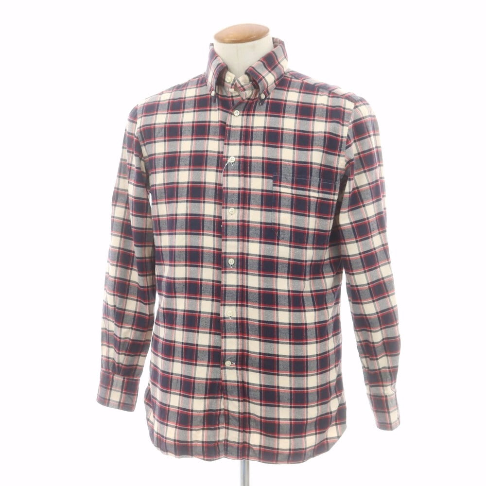 【中古】ギローバー GUY ROVER チェック カジュアルシャツ ネイビーxレッド系【 M 】【 状態ランクB 】【 メンズ 】
