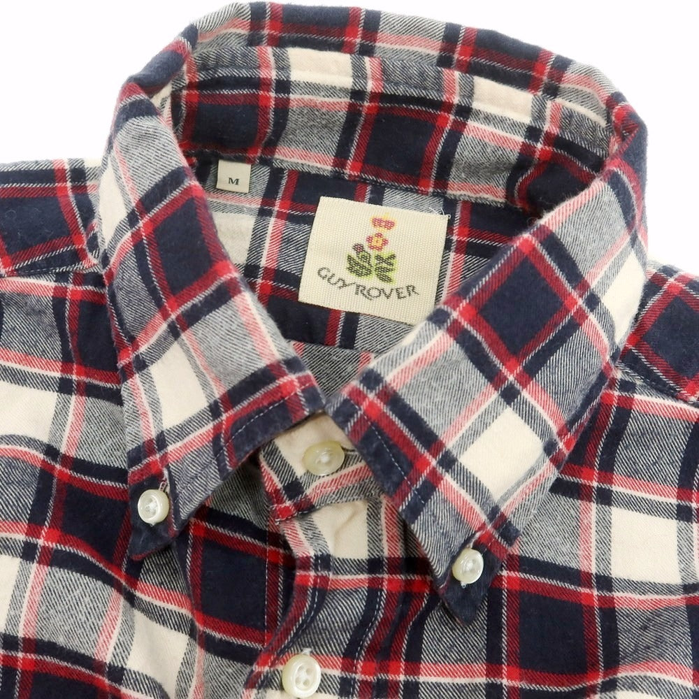 【中古】ギローバー GUY ROVER チェック カジュアルシャツ ネイビーxレッド系【 M 】【 状態ランクB 】【 メンズ 】