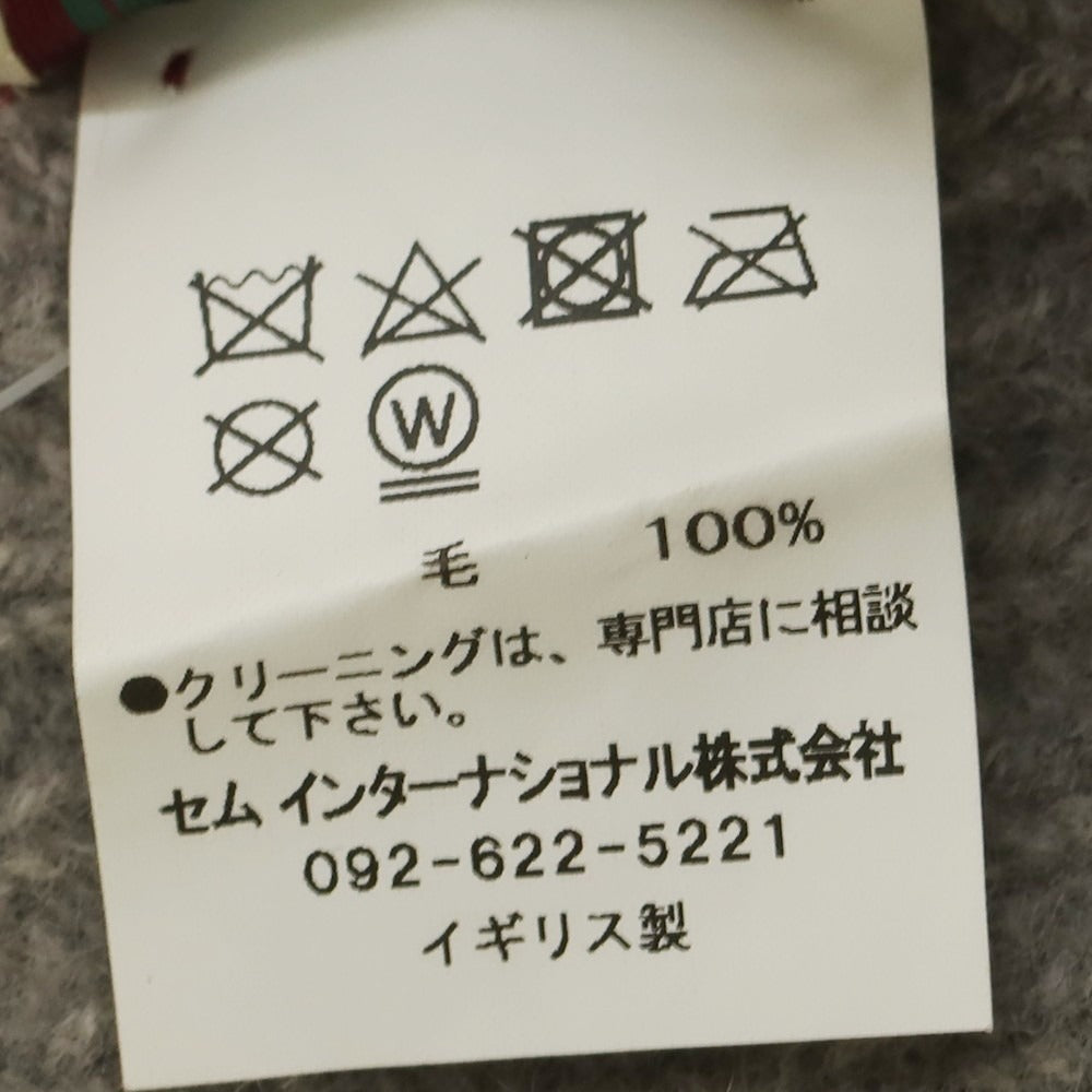 【中古】ウィリアムロッキー WILLIAM LOCKIE ウール ニットキャップ ライトグレー【 状態ランクB 】【 メンズ 】