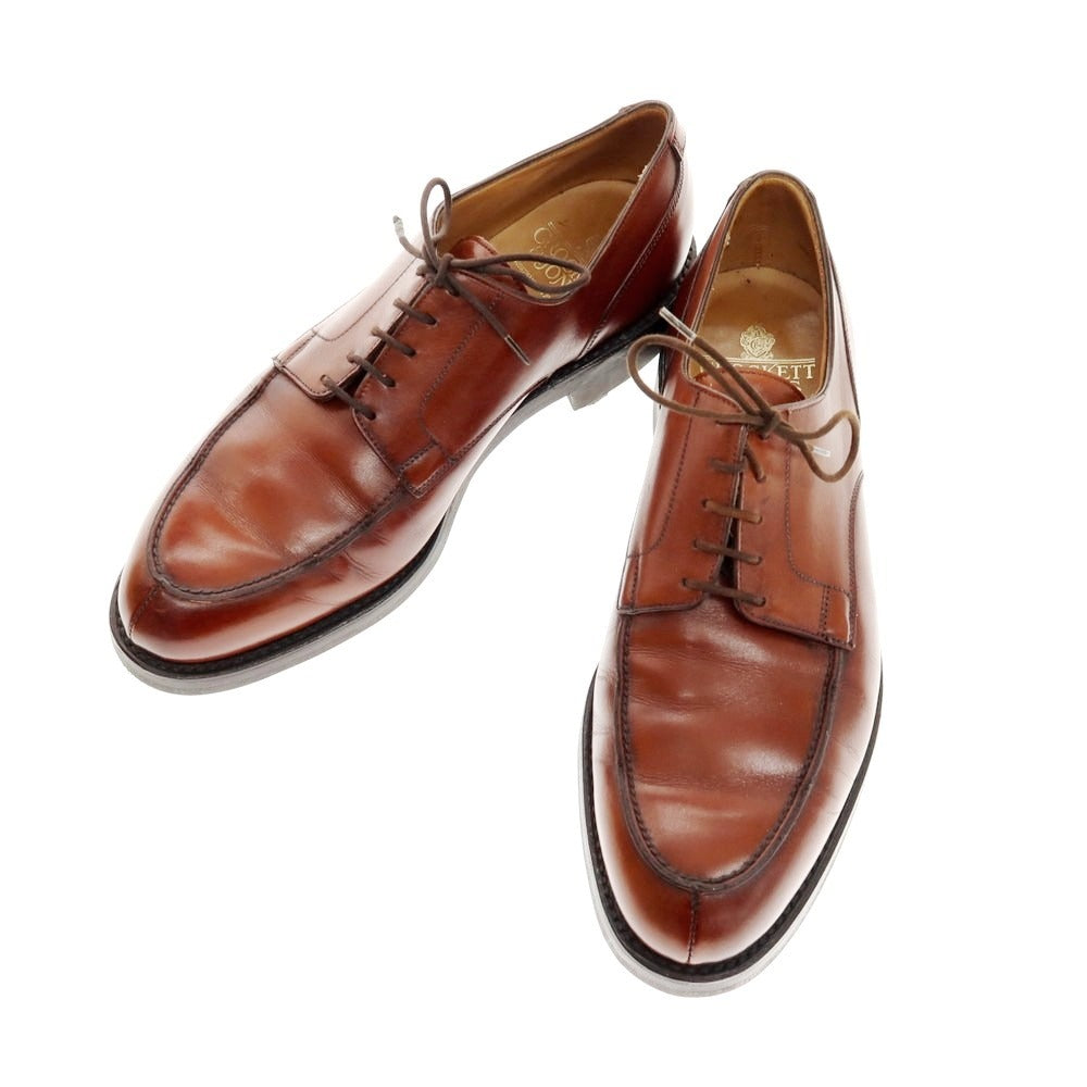 【中古】クロケットアンドジョーンズ CROCKETT&JONES DURHAM Uチップ ドレスシューズ ブラウン【 7 E 】【 状態ランクB 】【 メンズ 】