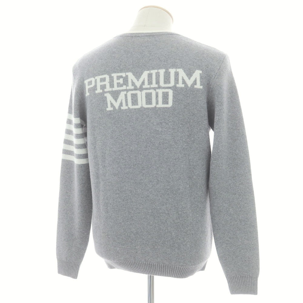 【中古】ピーエムディーエス PMDS ウールレーヨンナイロンカシミヤ クルーネック プルオーバーニット ライトグレー【 S 】【 状態ランクA 】【 メンズ 】