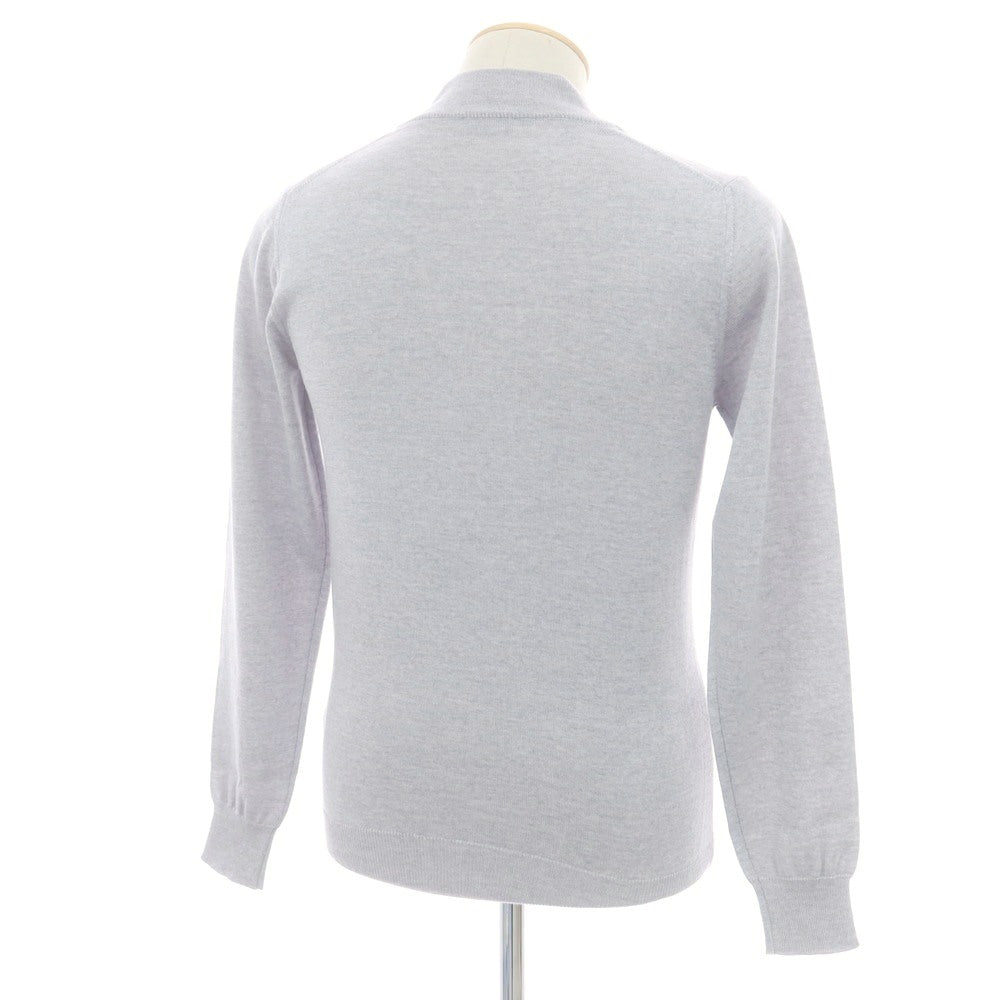 【中古】アレッサンドロルッピ Alessandro Luppi ハイゲージ ウール モックネック プルオーバーニット ライトグレー【 44 】【 状態ランクA 】【 メンズ 】
