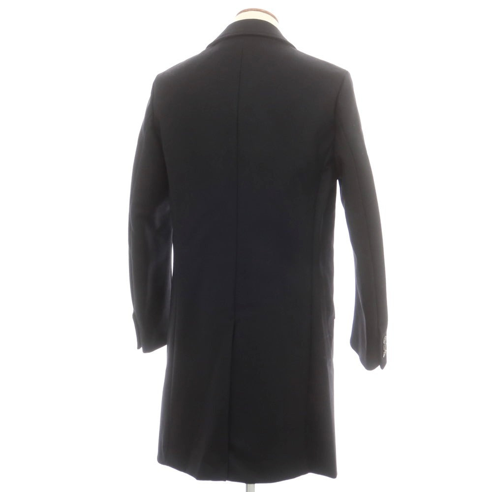【中古】ウノピュウノウグァーレトレ 1piu1uguale3 ウールカシミヤ チェスターフィールドコート ブラック【 6 】【 状態ランクA 】【 メンズ 】