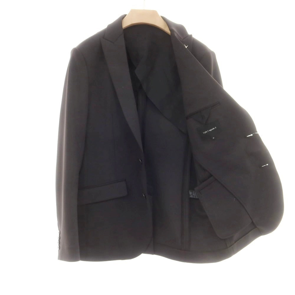 【中古】ウノピュウノウグァーレトレ 1piu1uguale3 ジャージーポリエステル カジュアルジャケット ブラック【 VI 】【 状態ランクA 】【 メンズ 】