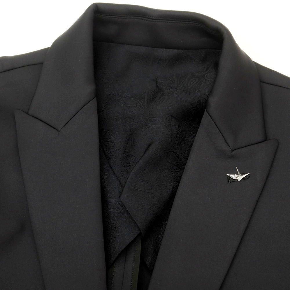 【中古】ウノピュウノウグァーレトレ 1piu1uguale3 ジャージーポリエステル カジュアルジャケット ブラック【 VI 】【 状態ランクA 】【 メンズ 】