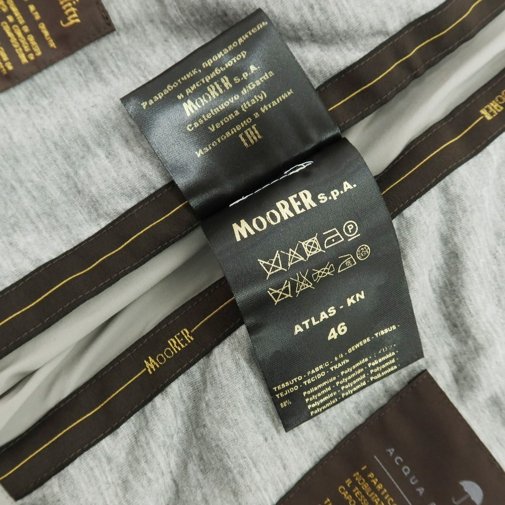 【中古】ムーレー MOORER ATLAS-KN ストレッチ ナイロン シャツジャケット グレー【 46 】【 状態ランクC 】【 メンズ 】