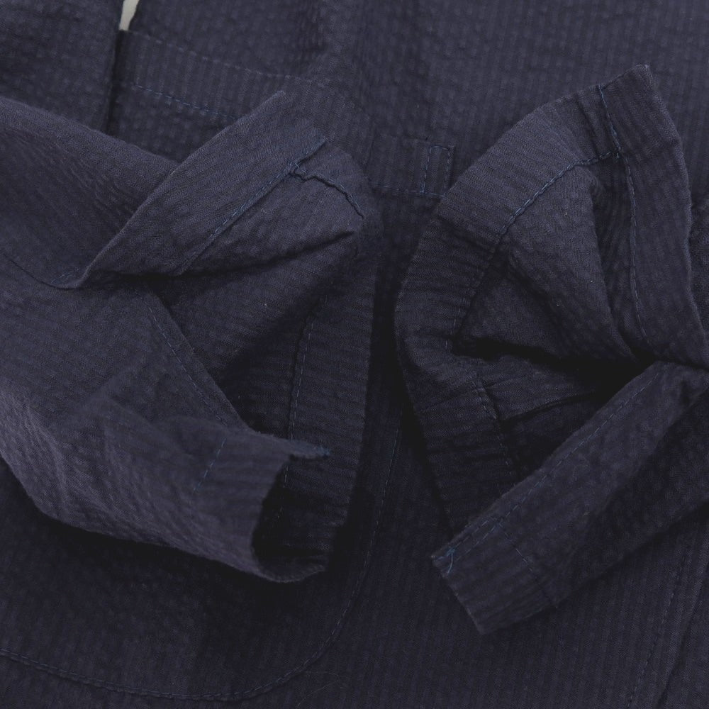 【中古】ジャンネット giannetto コットン シアサッカー ストライプ 2B カジュアルジャケット ネイビー【サイズ46】【 状態ランクC 】【 メンズ 】