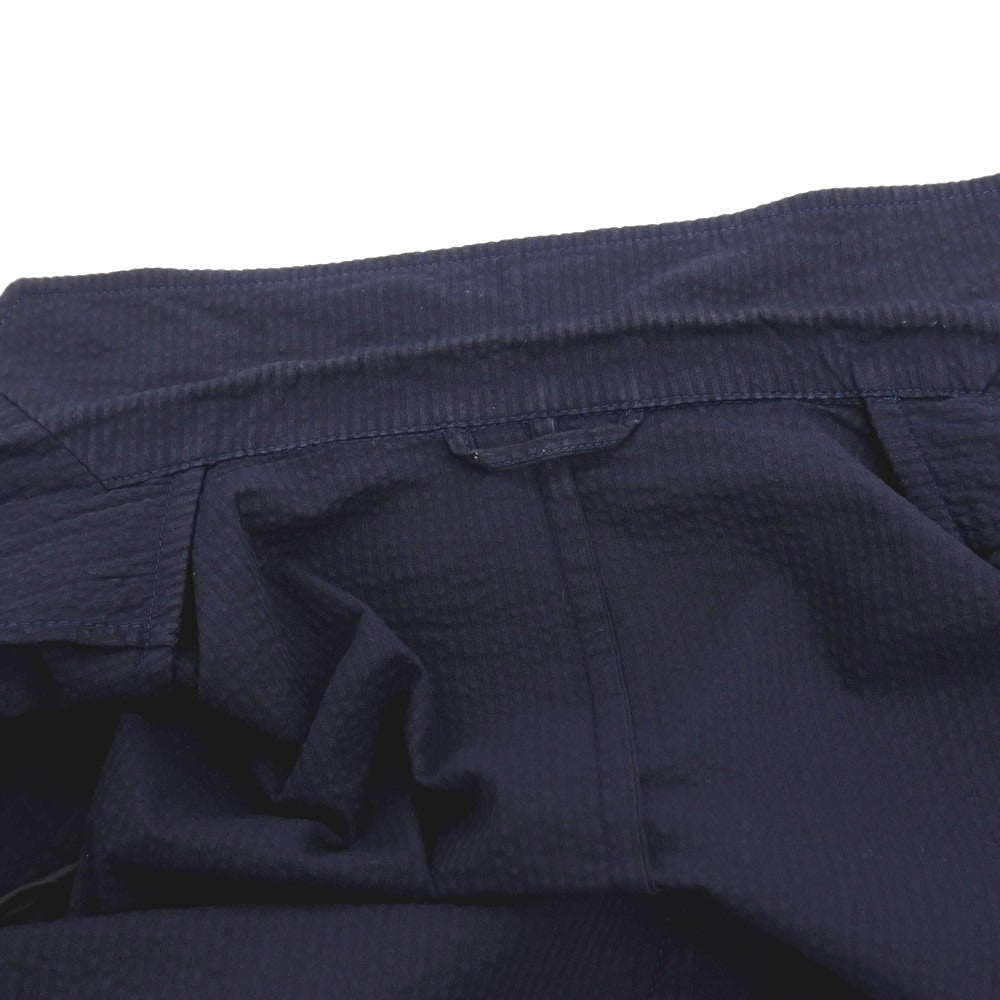 【中古】ジャンネット giannetto コットン シアサッカー ストライプ 2B カジュアルジャケット ネイビー【サイズ46】【 状態ランクC 】【 メンズ 】