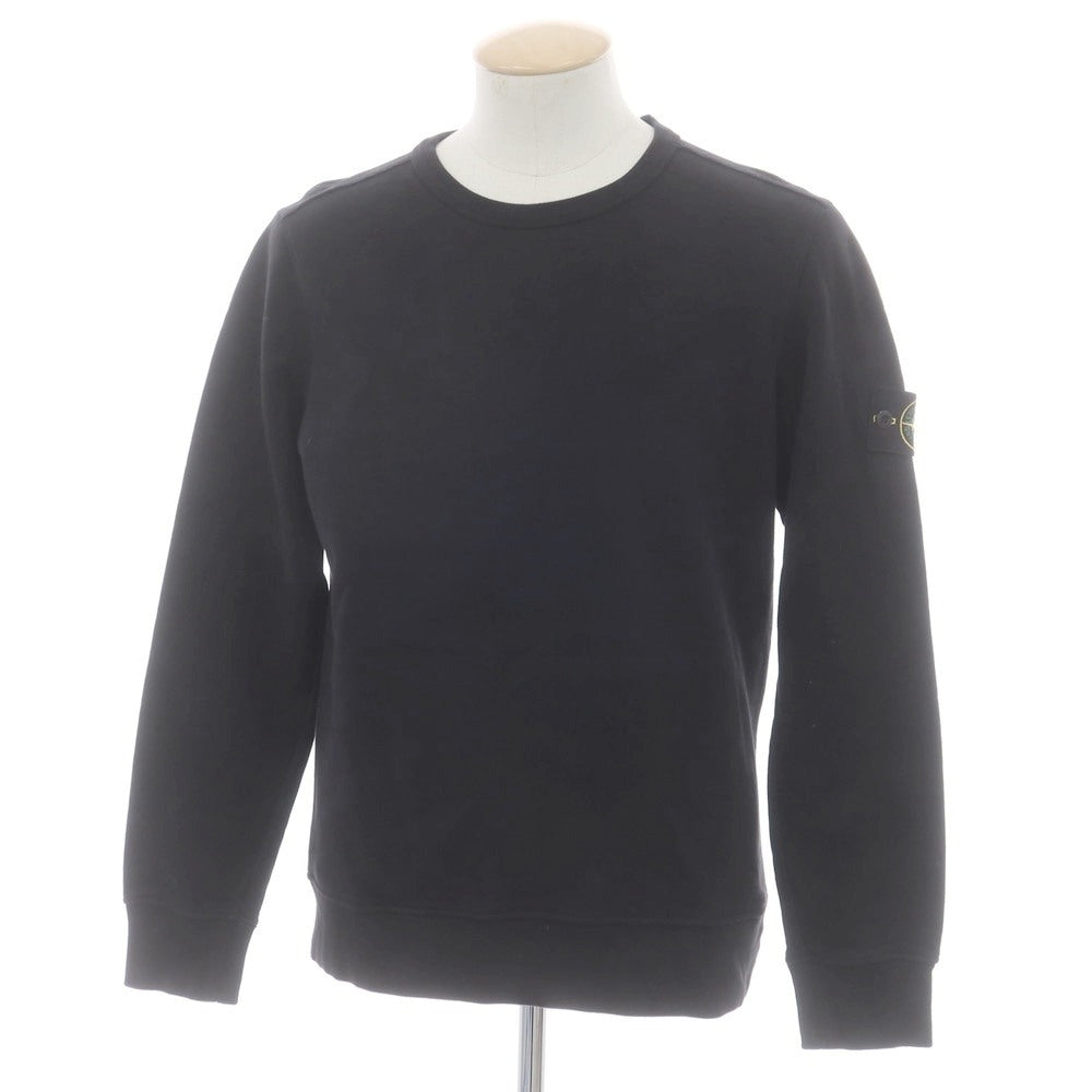 【中古】ストーンアイランド STONE ISLAND コットン クルーネック スウェット ブラック【 S 】【 状態ランクB 】【 メンズ 】
