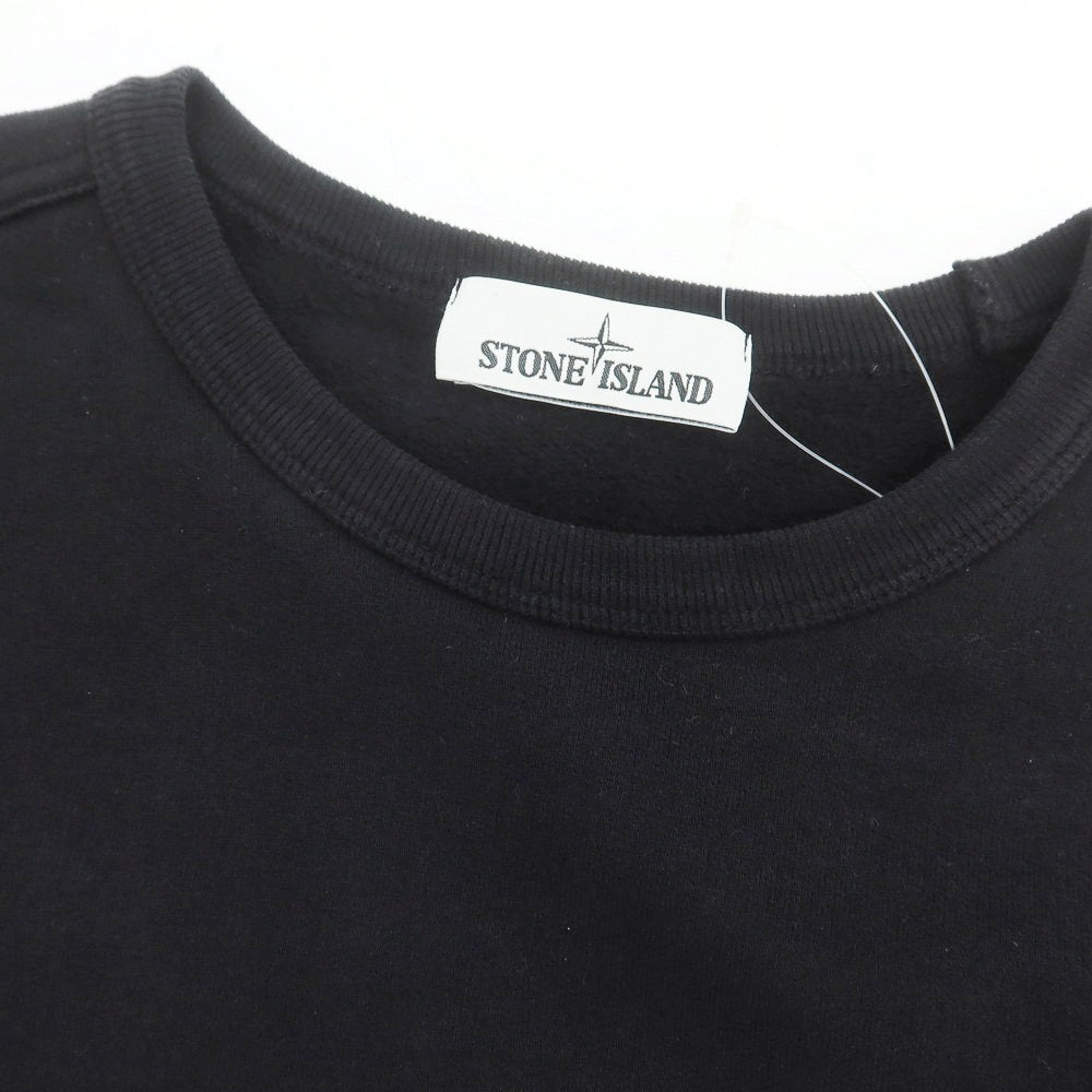【中古】ストーンアイランド STONE ISLAND コットン クルーネック スウェット ブラック【 S 】【 状態ランクB 】【 メンズ 】