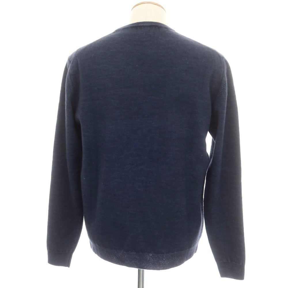 【中古】ヤコブコーエン JACOB COHEN ハイゲージ ウール 製品染め クルーネックニット ネイビー【 M 】【 状態ランクB 】【 メンズ 】