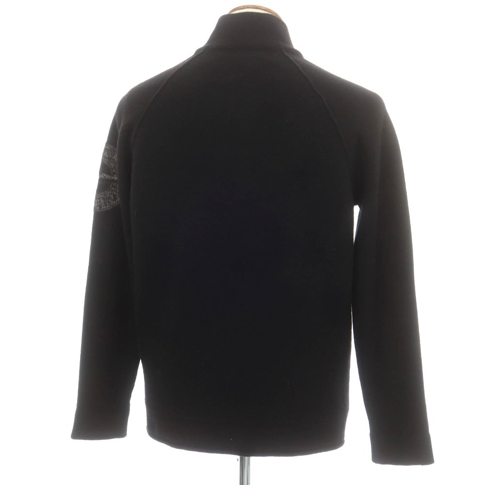 【中古】ストーンアイランド STONE ISLAND スタンドカラー ジップアップ カーディガン ブラック【 M 】【 状態ランクA 】【 メンズ 】