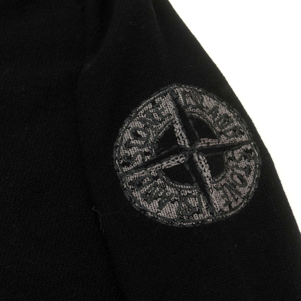 【中古】ストーンアイランド STONE ISLAND スタンドカラー ジップアップ カーディガン ブラック【 M 】【 状態ランクA 】【 メンズ 】