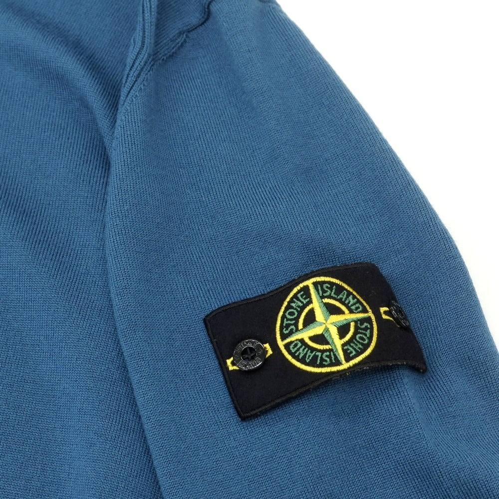 【中古】ストーンアイランド STONE ISLAND ハイゲージ スタンドカラー ジップアップ カーディガン ダルブルー【 S 】【 状態ランクB 】【 メンズ 】