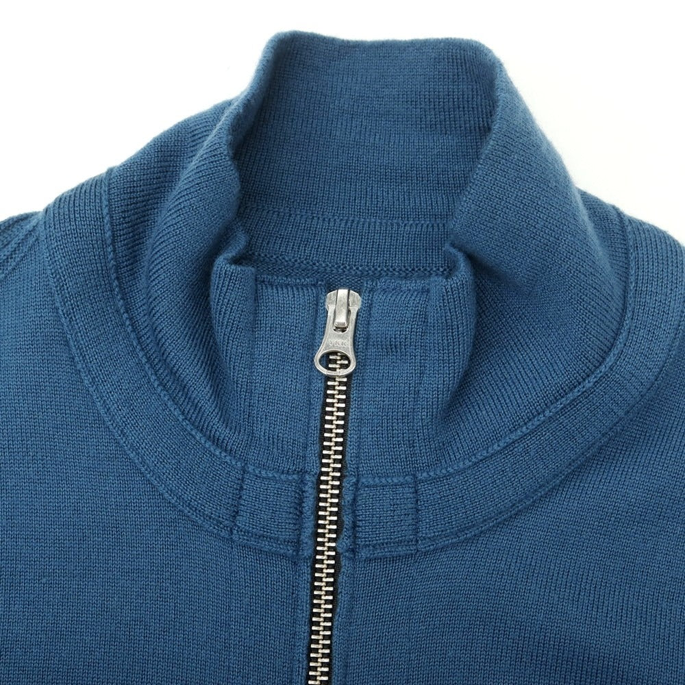 【中古】ストーンアイランド STONE ISLAND ハイゲージ スタンドカラー ジップアップ カーディガン ダルブルー【 S 】【 状態ランクB 】【 メンズ 】