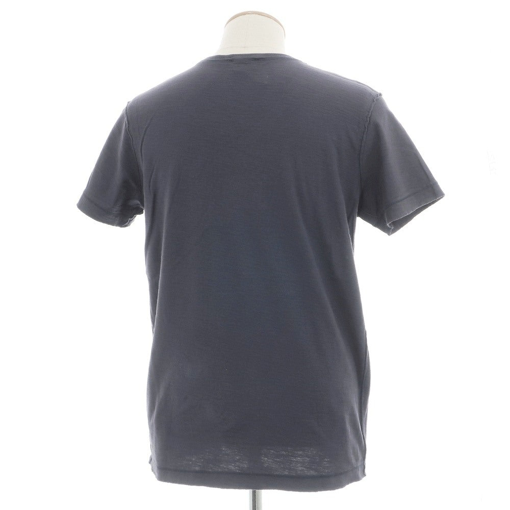 【中古】ディーゼル DIESEL コットン Vネック 半袖Tシャツ ネイビーグレー【サイズS】【 状態ランクB 】【 メンズ 】