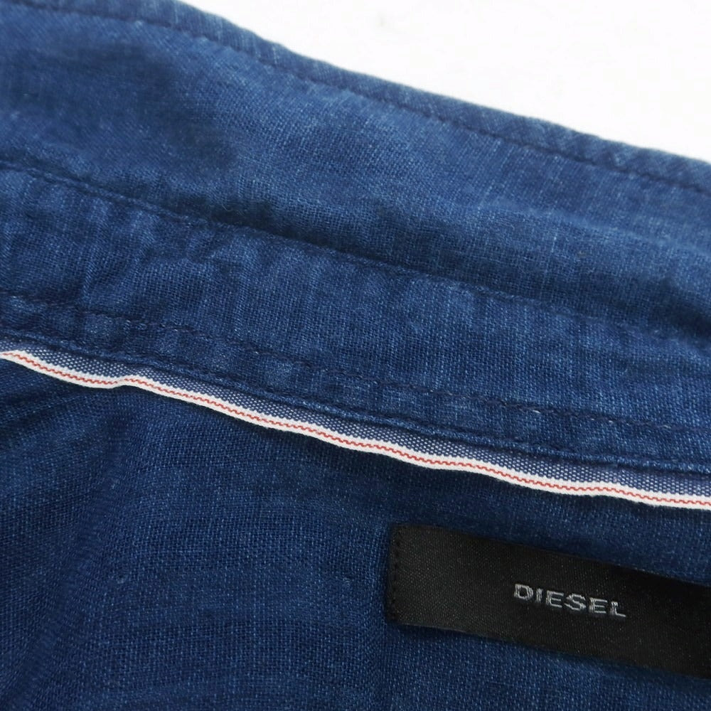 【中古】ディーゼル DIESEL ガーゼコットン カジュアルシャツ ダークブルー【 S 】【 状態ランクC 】【 メンズ 】