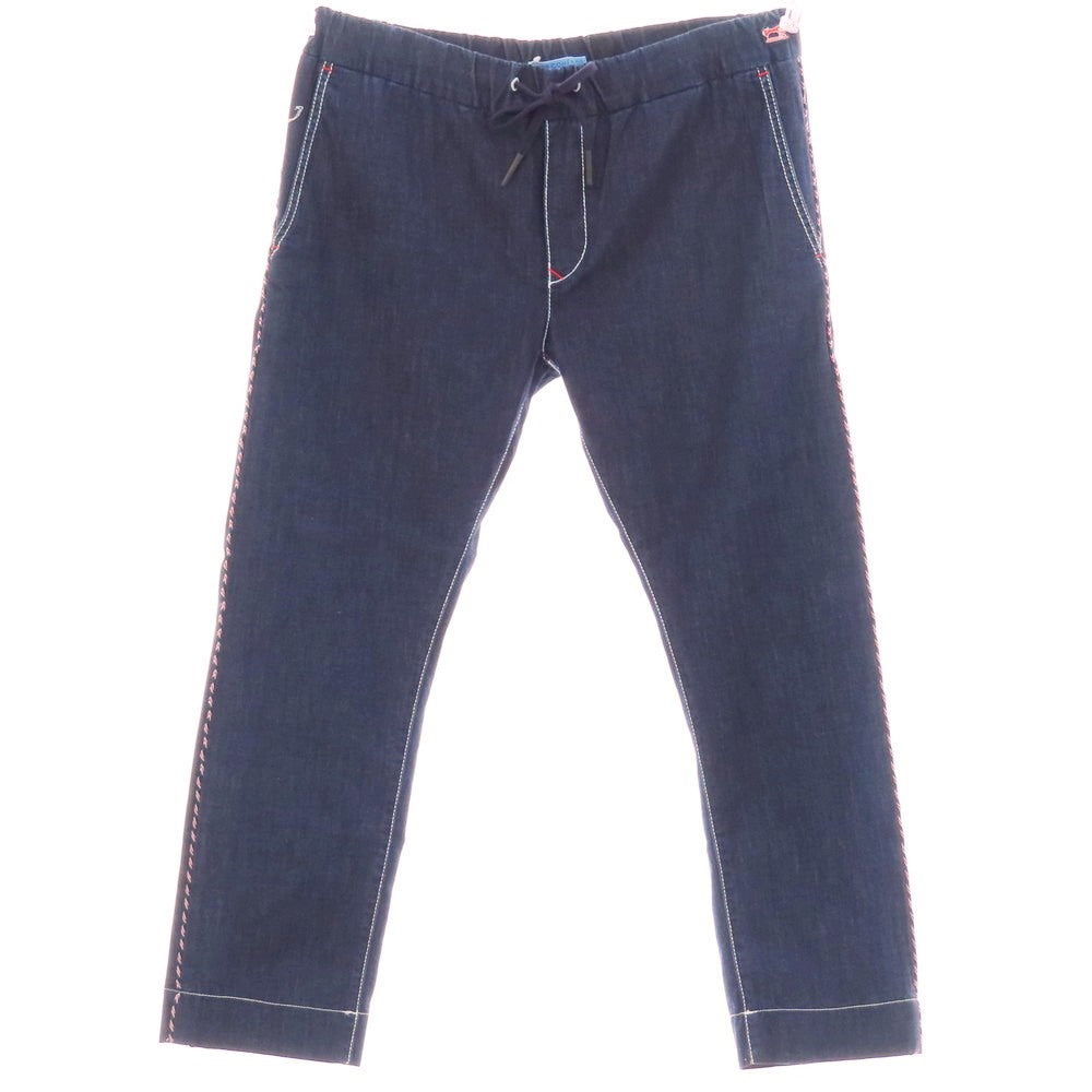 【中古】ヤコブコーエン JACOB COHEN CARL ストレッチ コットンレーヨンポリエステル イージーパンツ ネイビー【 M 】【 状態ランクB 】【 メンズ 】