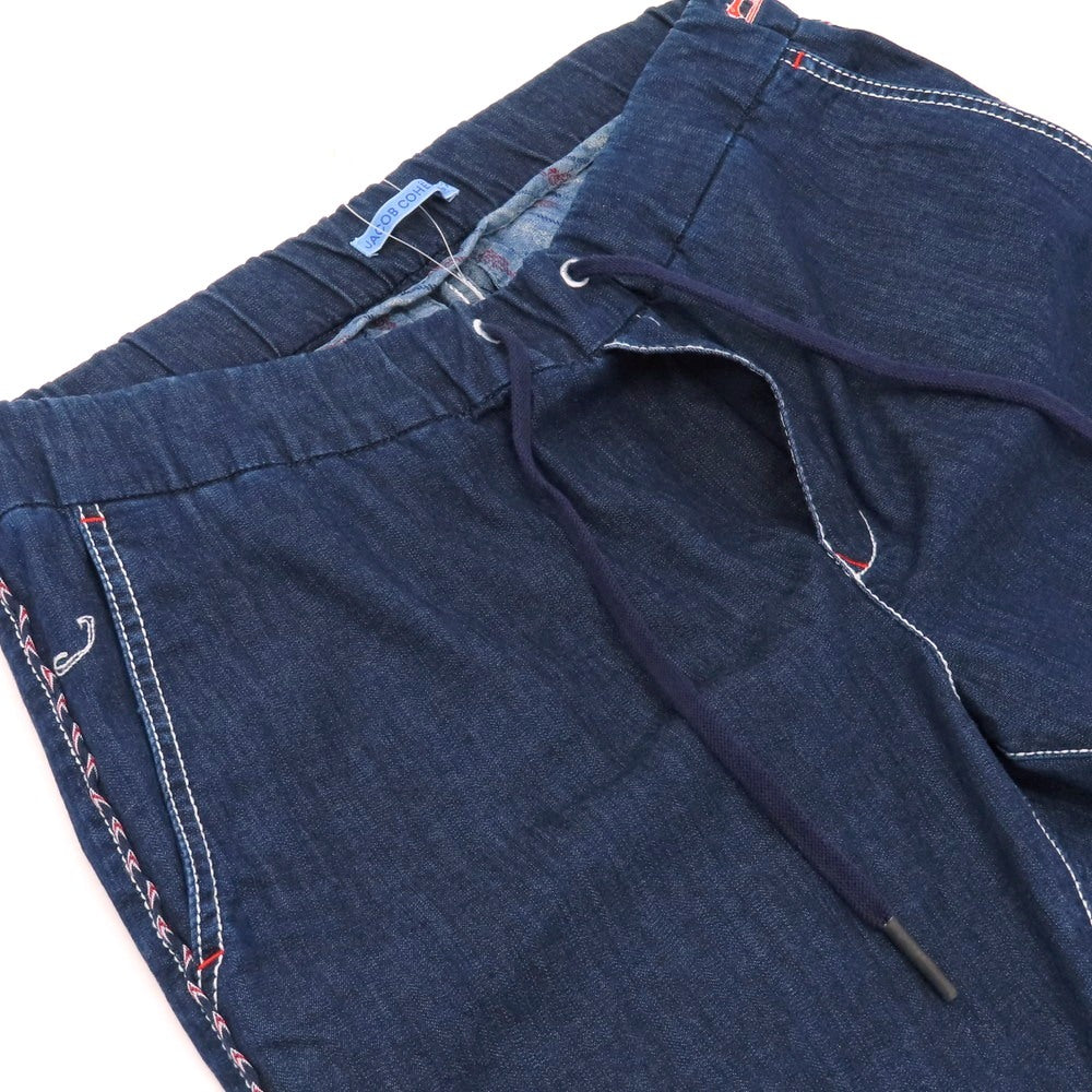 【中古】ヤコブコーエン JACOB COHEN CARL ストレッチ コットンレーヨンポリエステル イージーパンツ ネイビー【 M 】【 状態ランクB 】【 メンズ 】