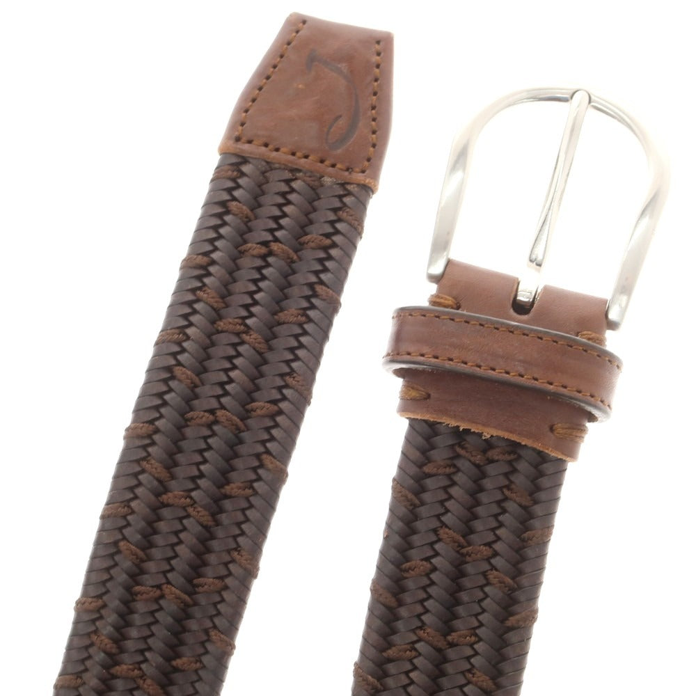 【中古】ヤコブコーエン JACOB COHEN ストレッチレザー メッシュベルト ブラウン【 95/110 】【 状態ランクA 】【 メンズ 】