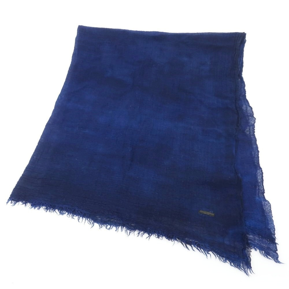 【中古】フランコフェラーリ FRANCO FERRARI ウールカシミヤ 大判 ストール ネイビー【 状態ランクB 】【 ユニセックス 】
