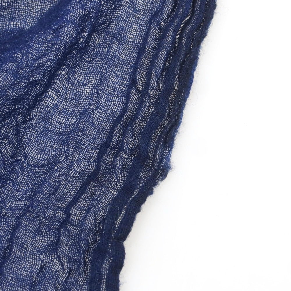 【中古】フランコフェラーリ FRANCO FERRARI ウールカシミヤ 大判 ストール ネイビー【 状態ランクB 】【 ユニセックス 】