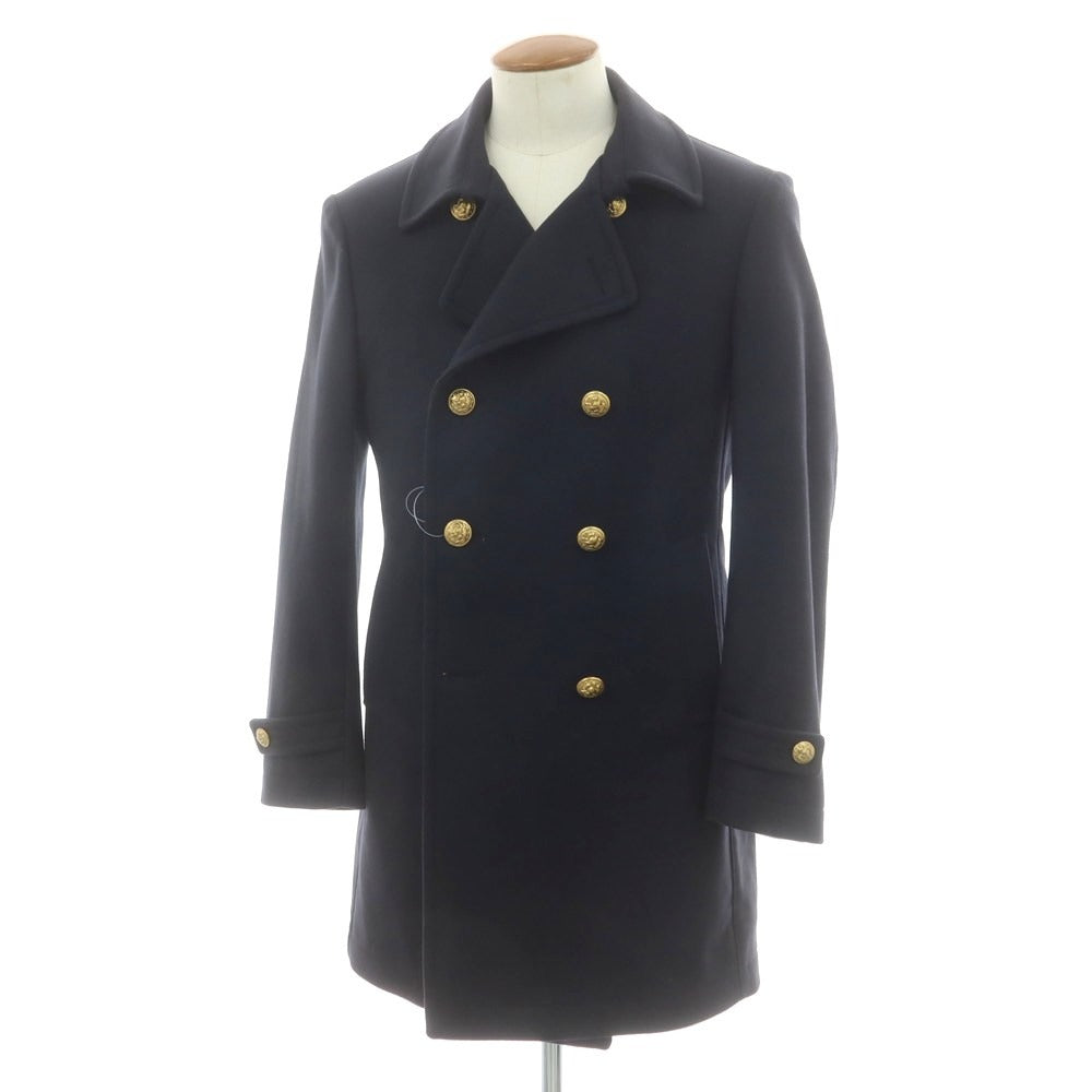 【中古】タリアトーレ TAGLIATORE ウールナイロン ダブルブレストコート ネイビー【 48 】【 状態ランクA 】【 メンズ 】