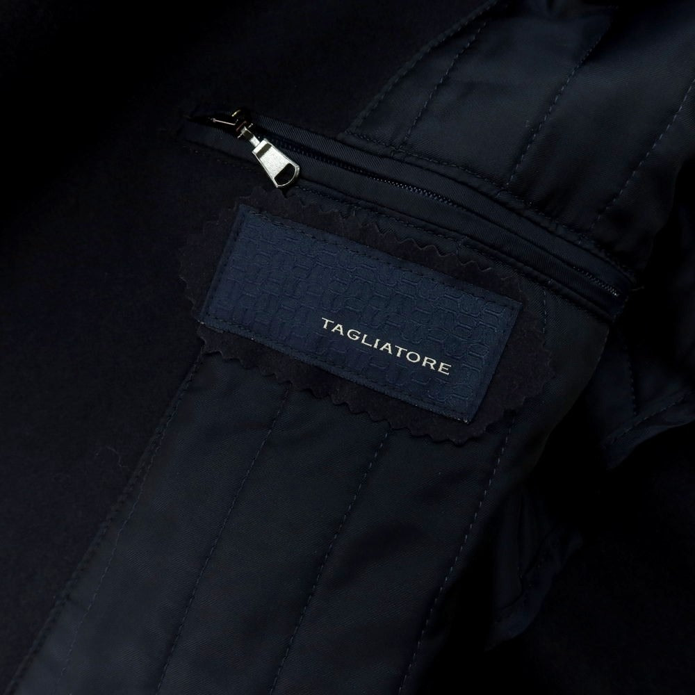 【中古】タリアトーレ TAGLIATORE ウールナイロン ダブルブレストコート ネイビー【 48 】【 状態ランクA 】【 メンズ 】