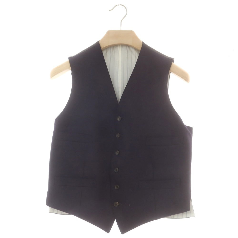 【中古】バタクハウスカット batak house cut ウール スリーピース 3つボタンスーツ ネイビー【 サイズ表記なし(L位) 】【 状態ランクB 】【 メンズ 】