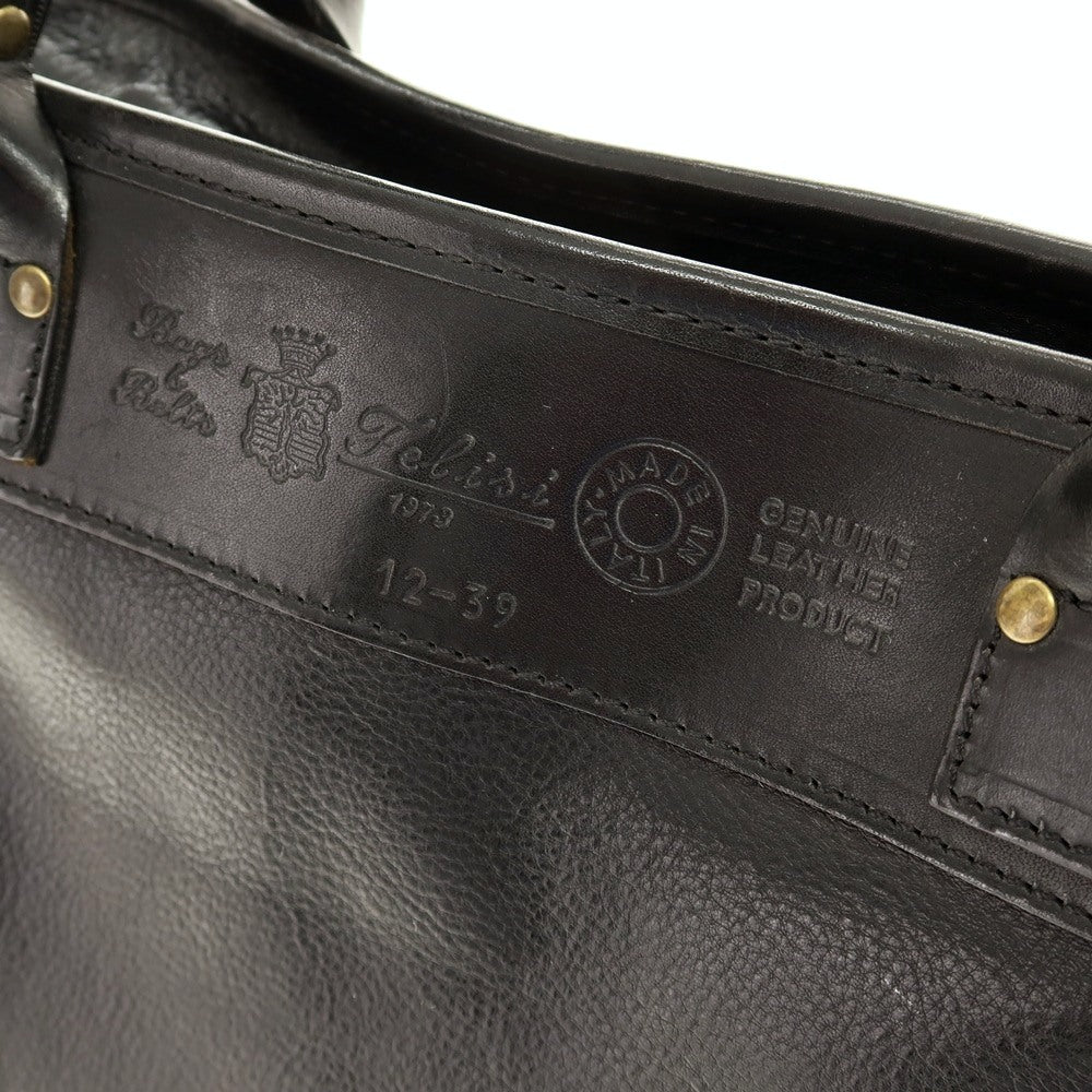 【中古】フェリージ Felisi 12-39 レザー ブリーフケース ブラック【 状態ランクC 】【 メンズ 】