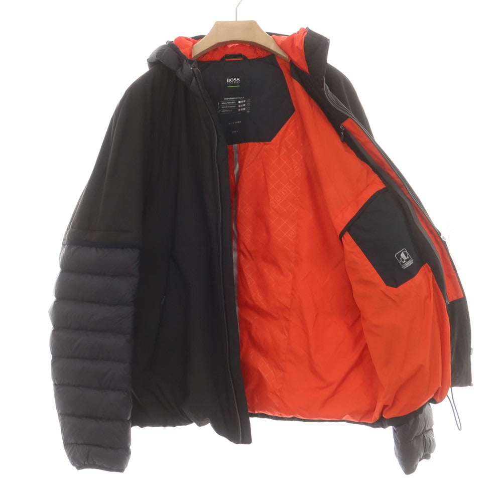 【中古】ヒューゴボス HUGO BOSS 2IN1 ナイロン フーデッド ダウンジャケット ブラック【 XXXL 】【 状態ランクB 】【 メンズ 】