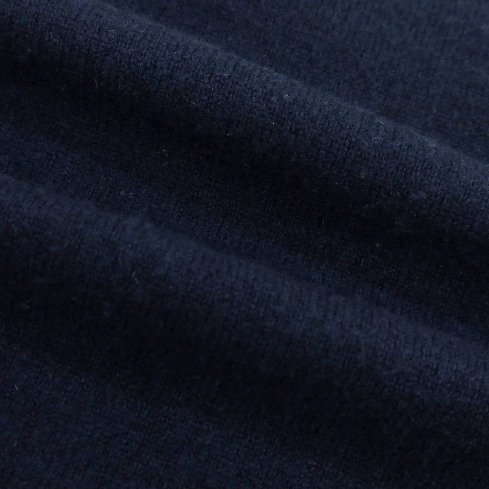 【中古】グレイソン GREYSON ウールカシミヤ ハーフジップ プルオーバーニット ネイビー【 XL 】【 状態ランクC 】【 メンズ 】
