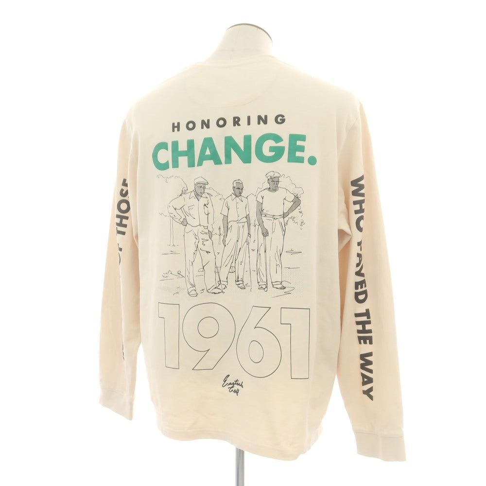 【中古】イーストサイドゴルフ Eastside Golf コットン クルーネック 長袖Tシャツ ベージュ【 XXL 】【 状態ランクC 】【 メンズ 】