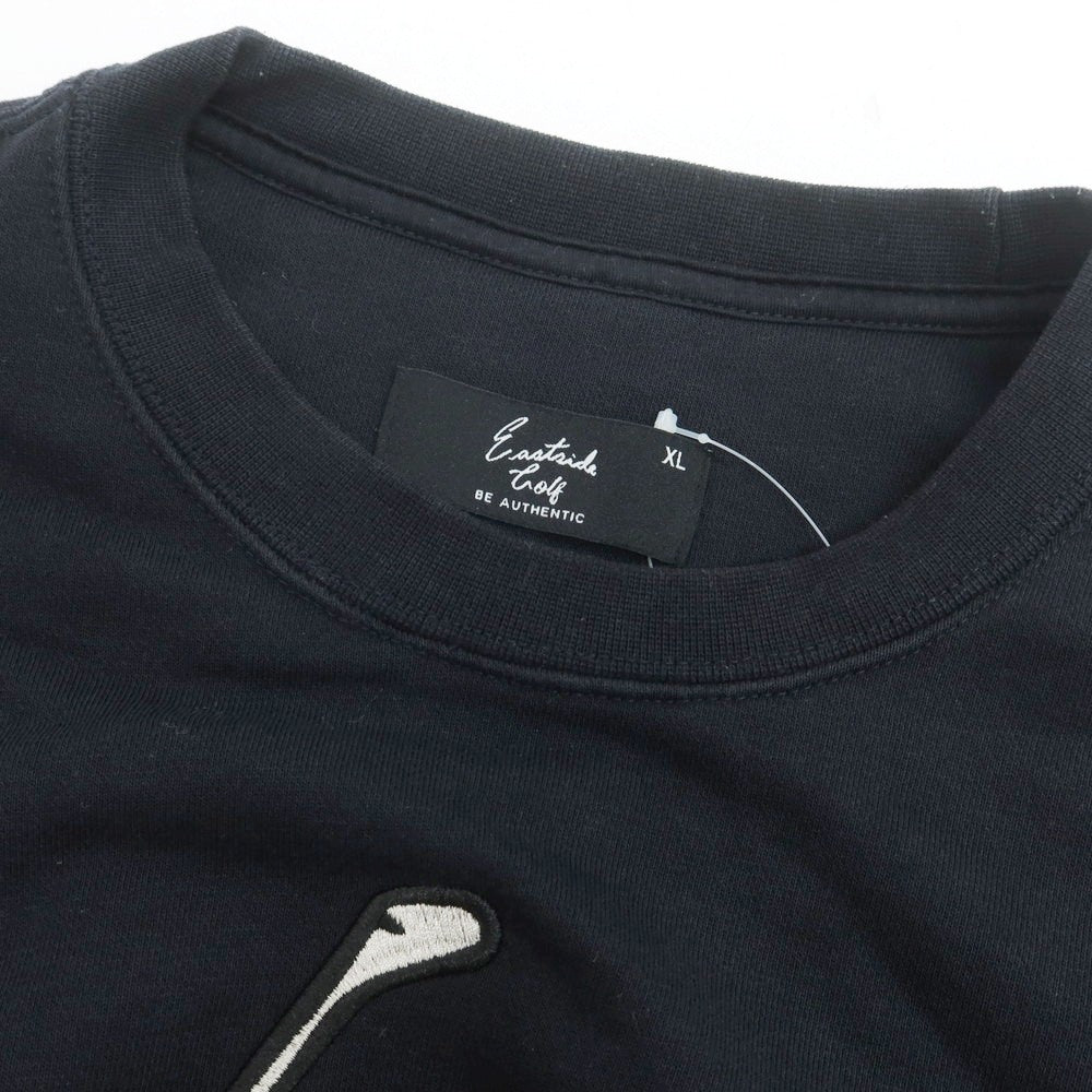 【中古】イーストサイドゴルフ Eastside Golf コットンポリエステル クルーネック スウェット ブラック【 XL 】【 状態ランクC 】【 メンズ 】