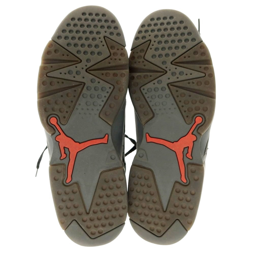 【中古】ナイキ NIKE × PSG AIR JORDAN 6 RETRO スニーカー ブラックxグレー【 29cm 】【 状態ランクC 】【 メンズ 】