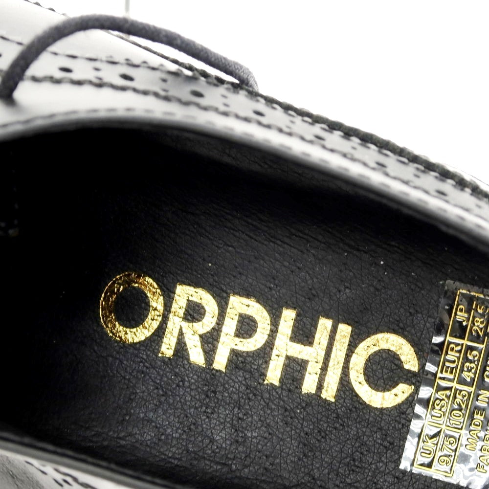 【中古】オルフィック ORPHIC ロングウイングチップ スニーカー ブラック【 28.5cm 】【 状態ランクB 】【 メンズ 】