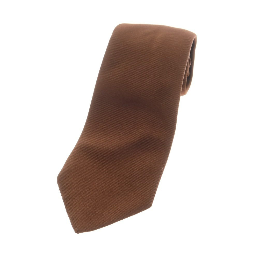 【中古】マリネッラ E.MARINELLA シルク 無地ネクタイ ブラウン【 状態ランクB 】【 メンズ 】