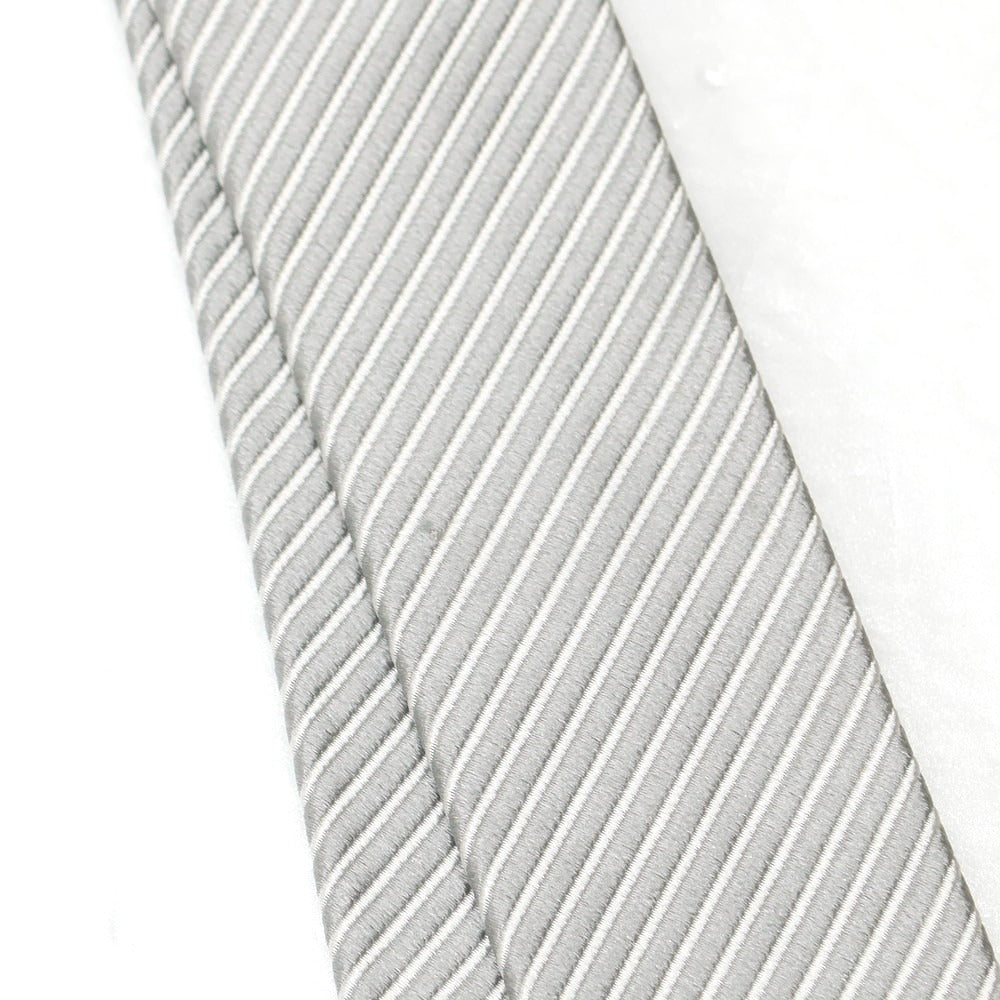 【中古】フランコバッシ FRANCO BASSI BEAMS F別注 シルク ストライプ柄ネクタイ グレー【 状態ランクB 】【 メンズ 】