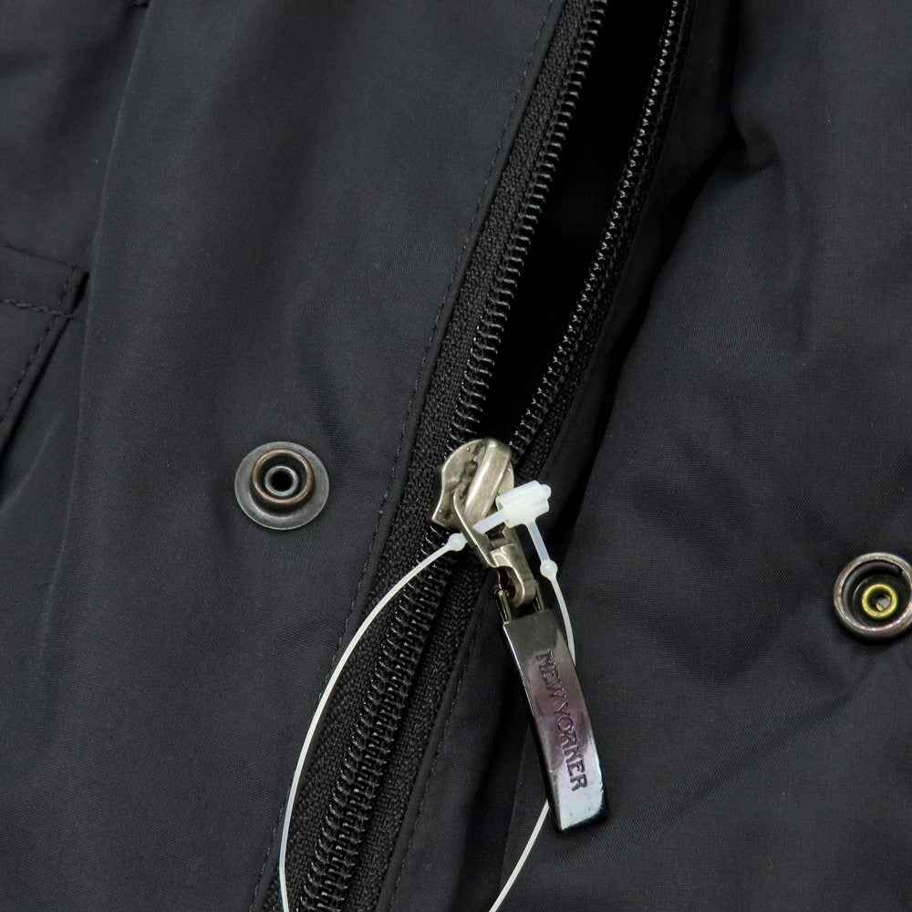 【中古】ニューヨーカー NEWYORKER ポリエステル スタンドカラー コート ブラック【 M 】【 状態ランクB 】【 メンズ 】