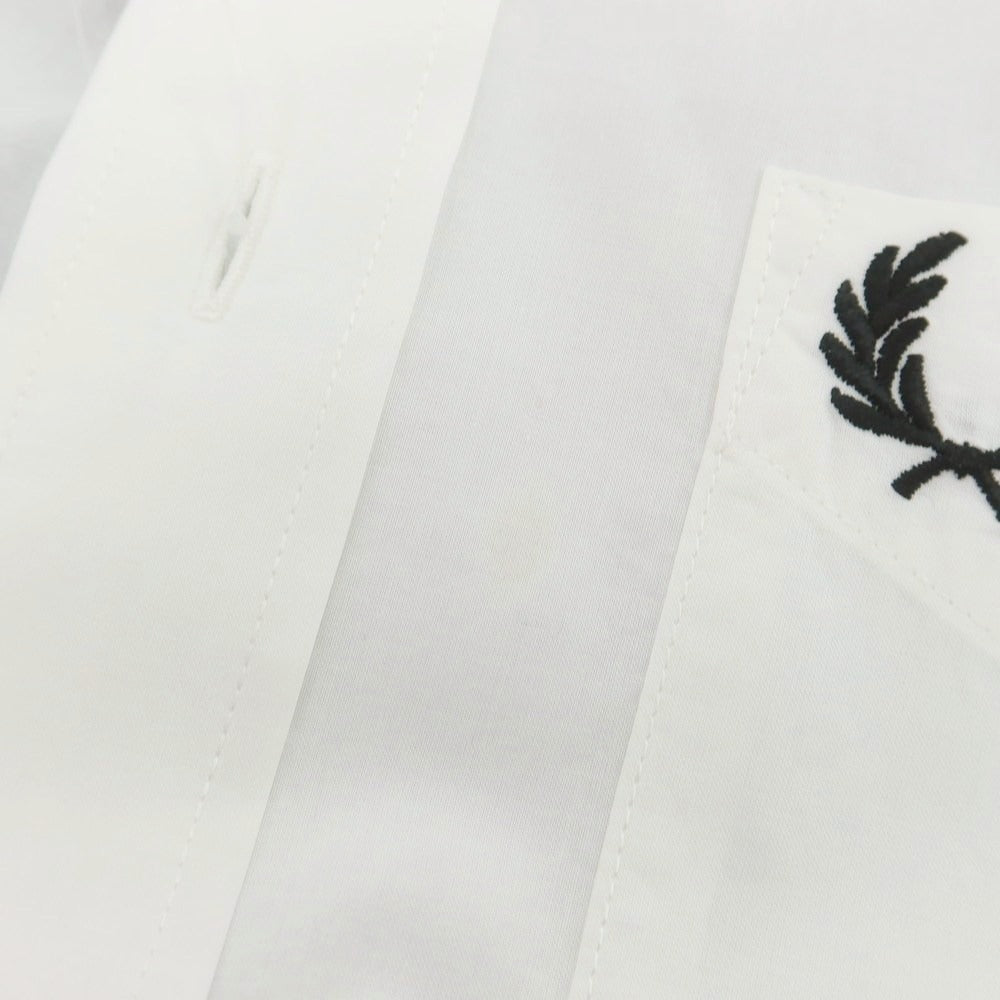【中古】フレッドペリー FRED PERRY コットン ボタンダウンシャツ ホワイト【 S 】【 状態ランクC 】【 メンズ 】