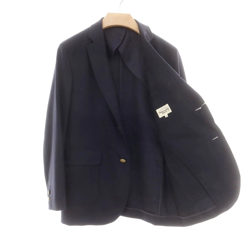 【中古】オーディナリーフィッツ Ordinary fits ツイルウール テーラードジャケット ネイビー【 36 】【 状態ランクB 】【 メンズ 】