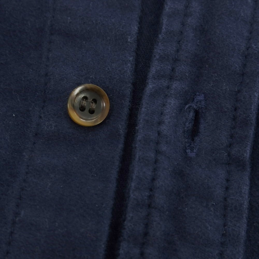 【中古】グロウンアンドソーン grown&sewn モールスキンコットン ワークシャツ ネイビー【 S 】【 状態ランクC 】【 メンズ 】