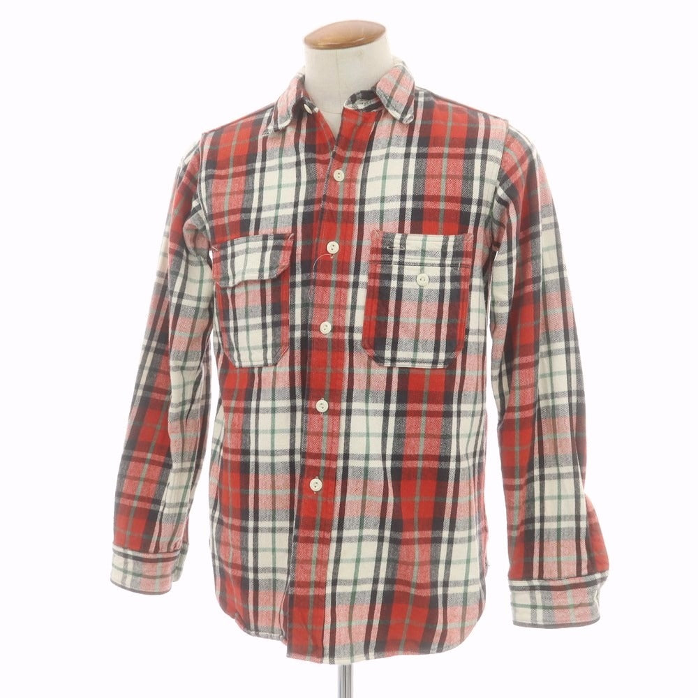【中古】ウエアハウス ウェアハウス WAREHOUSE チェック ネルシャツ レッド系【 M 】【 状態ランクB 】【 メンズ 】