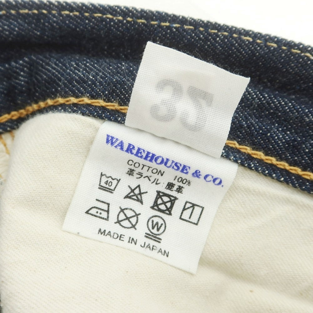 【中古】ウエアハウス ウェアハウス WAREHOUSE DUCK DIGGER コットン ジーンズ デニムパンツ ネイビー【 32 】【 状態ランクB 】【 メンズ 】