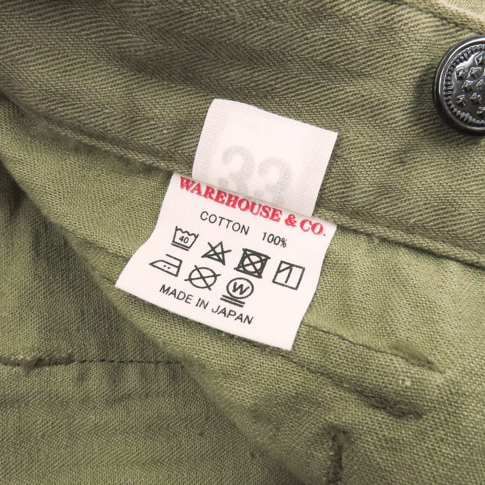 【中古】ウエアハウス ウェアハウス WAREHOUSE コットン ワークパンツ カーキ【 33 】【 状態ランクB 】【 メンズ 】