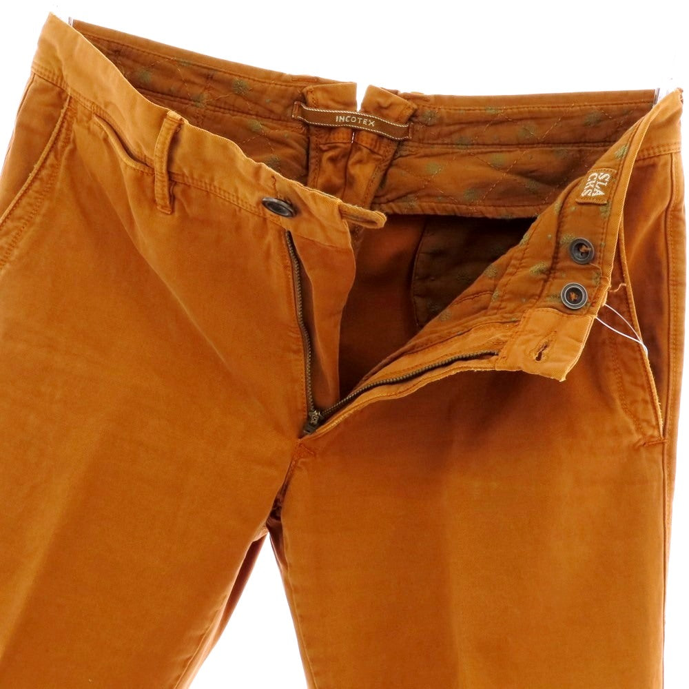 【中古】インコテックス INCOTEX コットン カジュアルスラックスパンツ オレンジ【 32 】【 状態ランクB 】【 メンズ 】